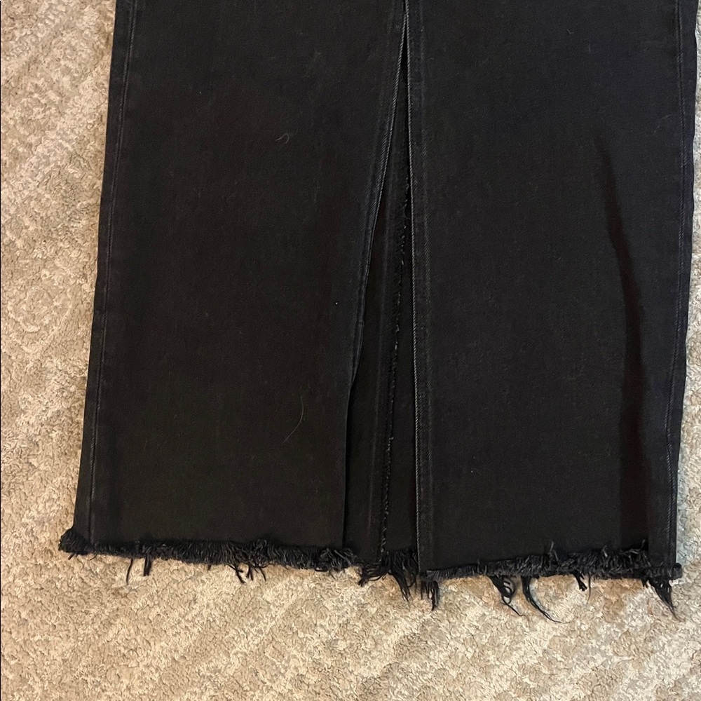PISTOLA ALICE DENIM MIDI 100% COTTON SKIRT UNDERGROUND WASH BLACK 24 - Picture 9 of 10